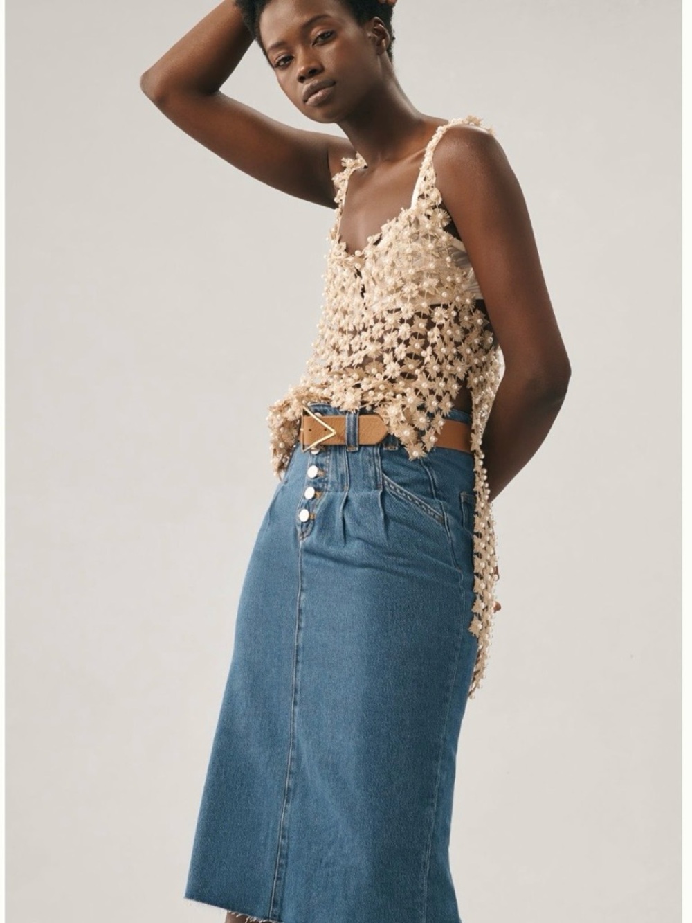 ✨ Pilcro (NWOT) Denim Midi Skirt Size 4✨